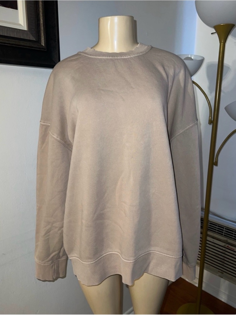 Zara Beige Crewneck Sweatshirt